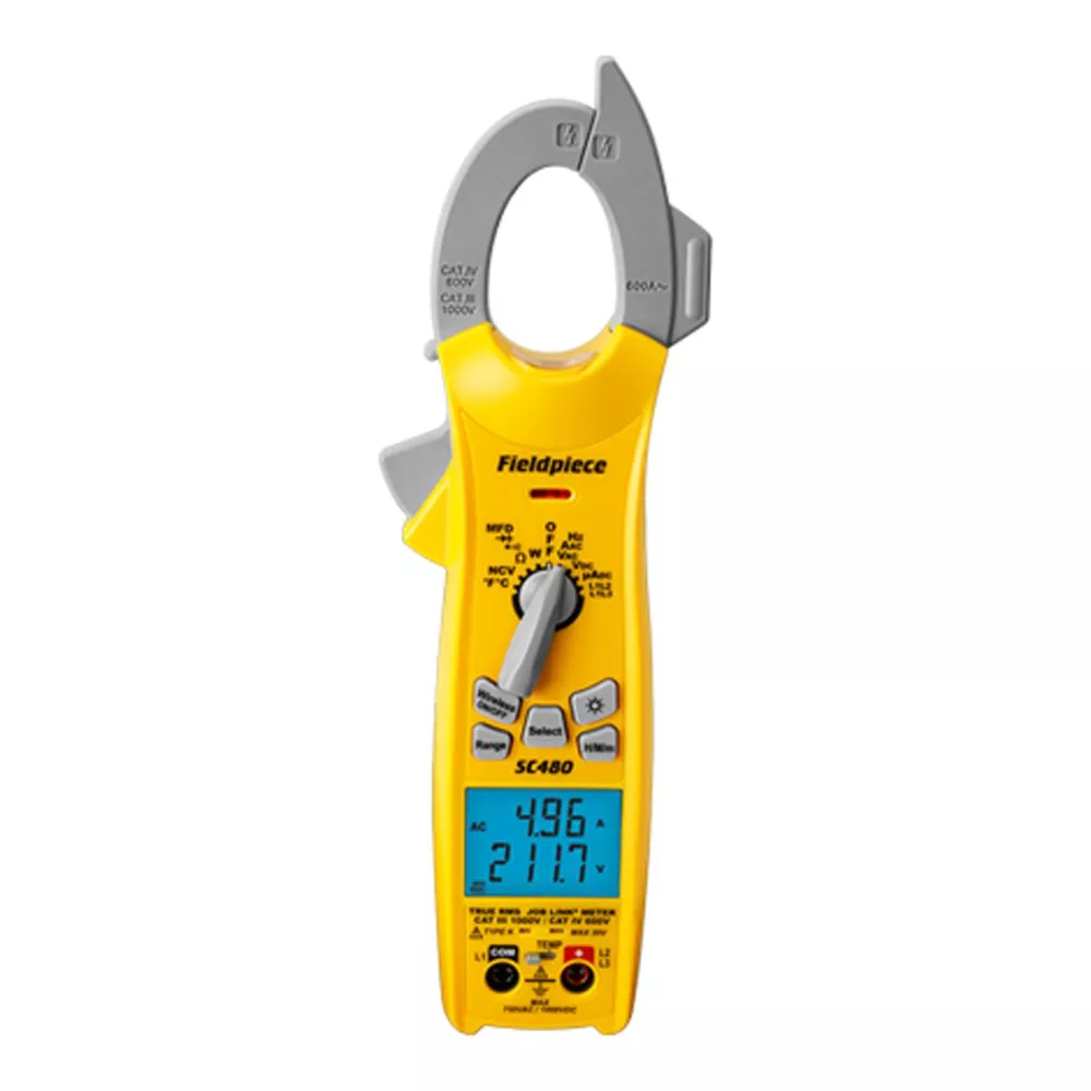 Fieldpiece SC480 Wireless Power Clamp Meter with Low Pass Filter