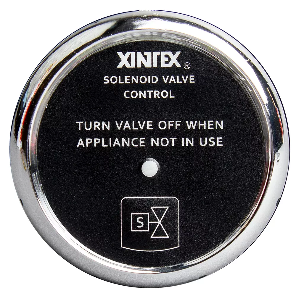 Fireboy-Xintex Propane Control Solenoid Valve w/Chrome Bezel Display [