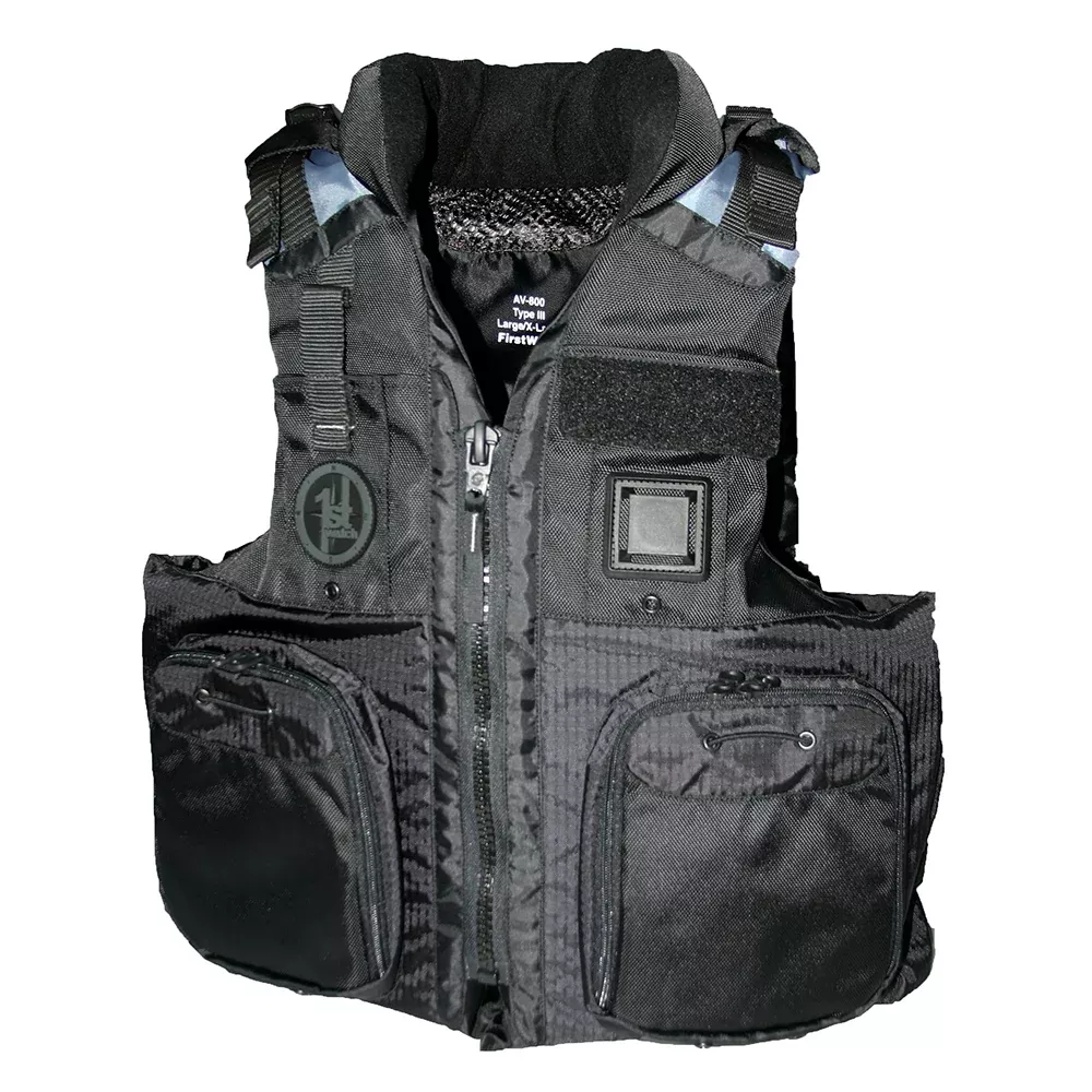 First Watch AV-800 Four Pocket Flotation Vest - Black - Large to XL [A