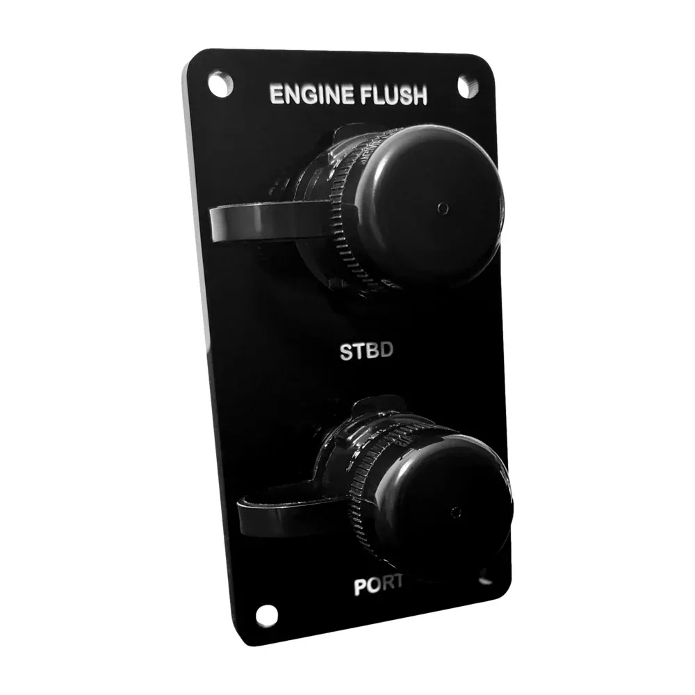 Flushmaster Vertical Dual Outlet Flush Port Reroute - Black Acrylic -