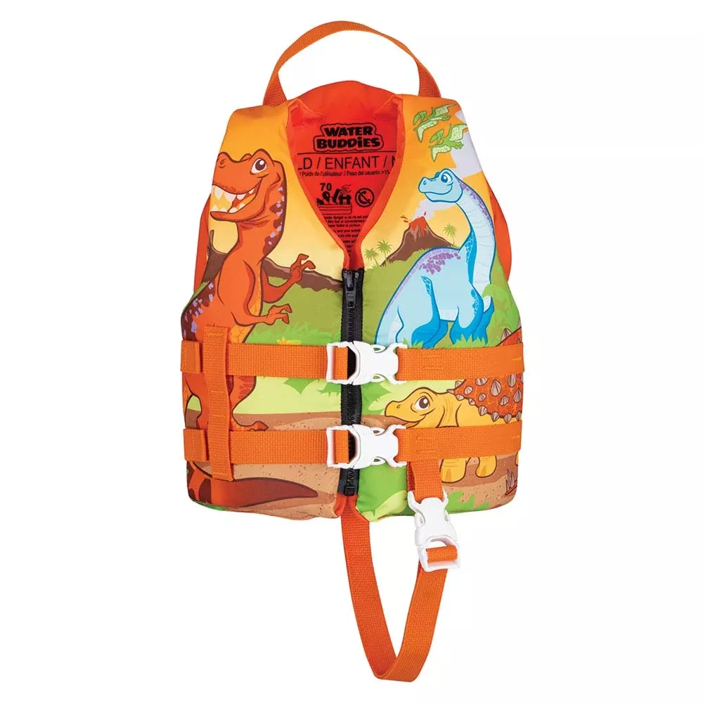 Full Throttle Water Buddies Life Vest - Child 30-50lbs - Dinosaurs [10