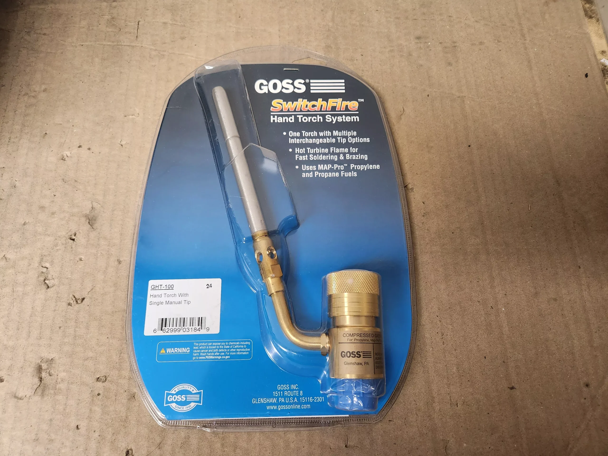 Hand Torch With Single Manual Tip