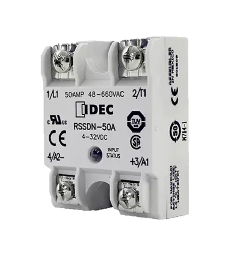 IDEC Relays RSSDN-25A Solid State Relay, 25A 660VAC Output, 3–32VDC Control, Panel Mount, Zero Cross Switching
