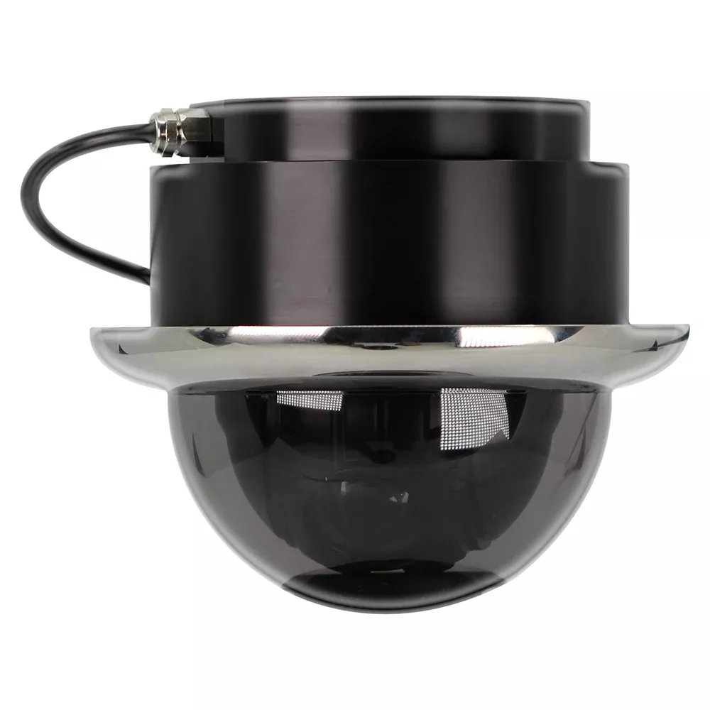 Iris Miniature Marine PTZ Dome Camera Stainless Bezel HiDef Ethernet IP 10x Digital Zoom 4 in 1 Video Format IRIS4106