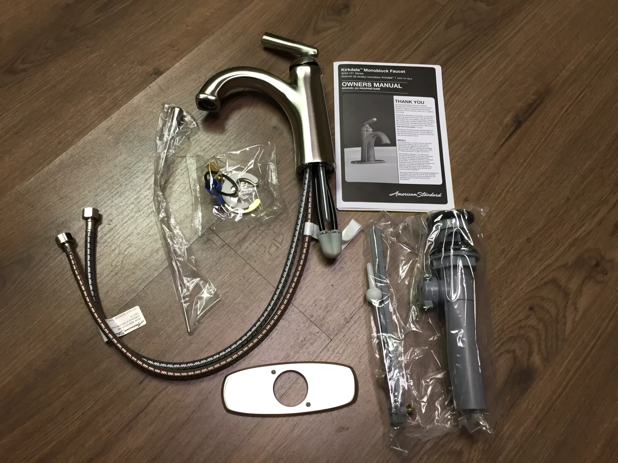 Kirkdale 1 Handle Widespread Watersense 4" Bathroom Faucet