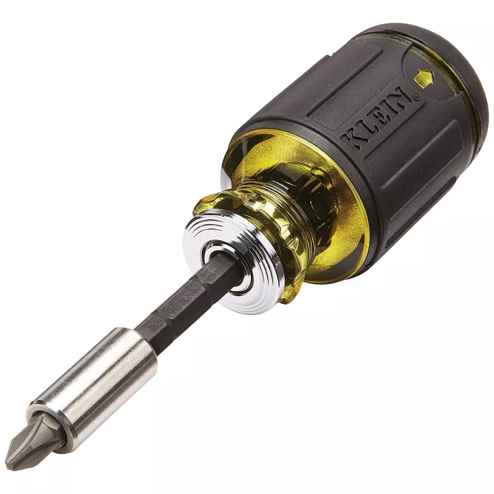 Klein Tools 32308 8-in-1 Multi-Bit Stubby Screwdriver