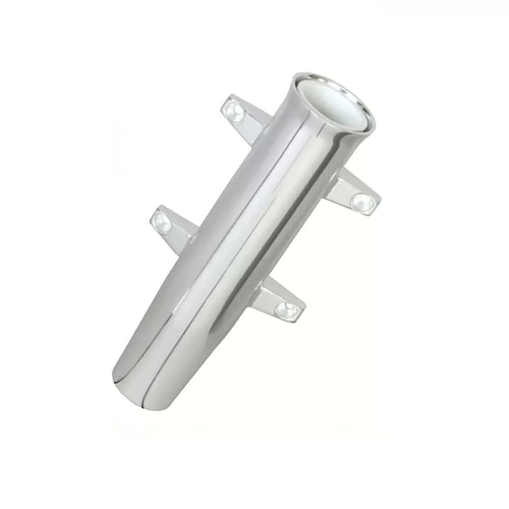 Lees Aluminum Side Mount Rod Holder - Tulip Style - Silver Anodize [RA