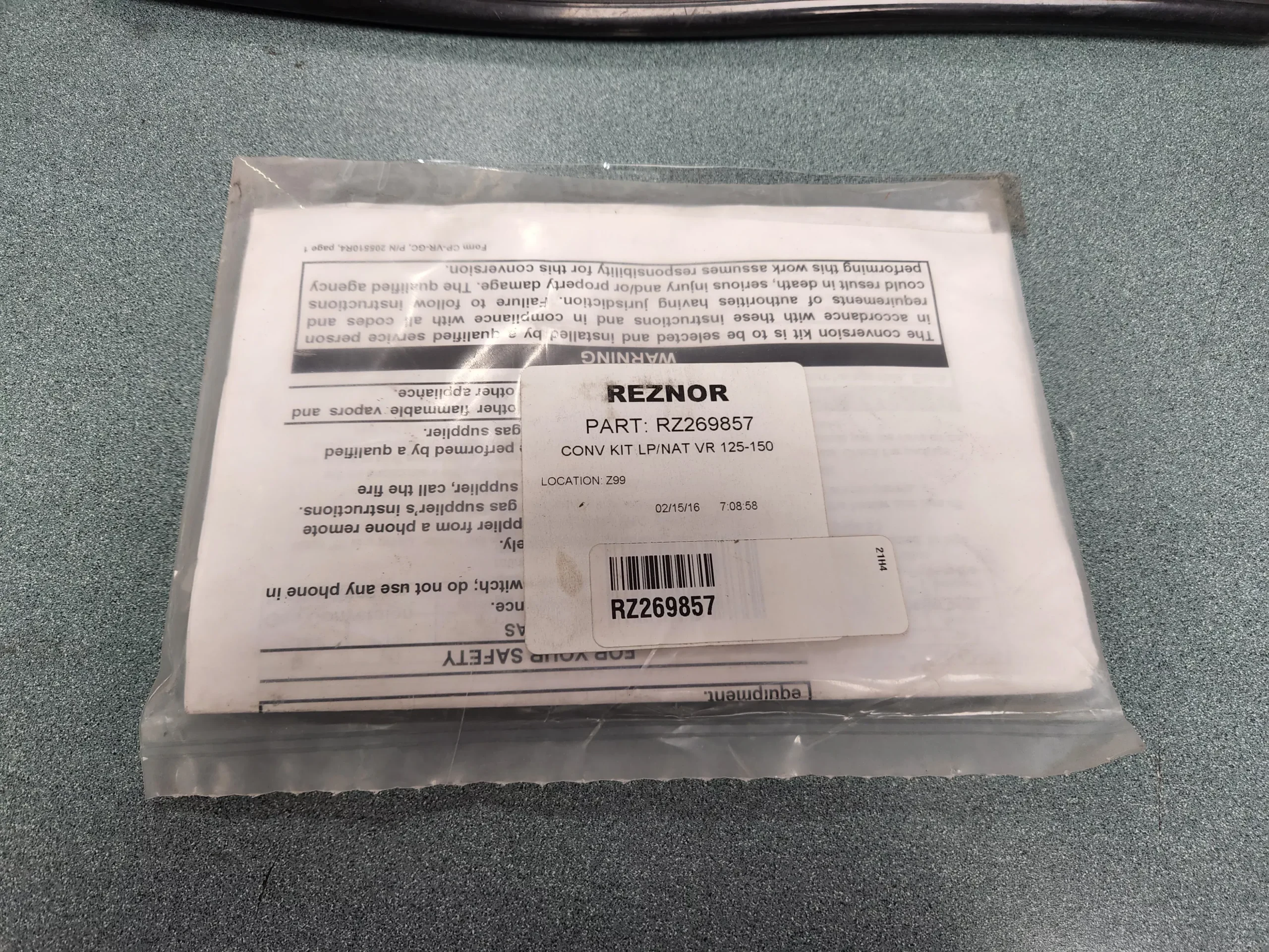 LP to Natural Gas Conversion Kit