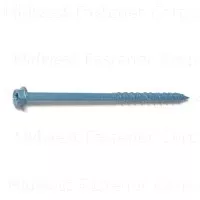 Masonry Screw, 1/4 x 4 In. Star Hex Head, 100-Pk.