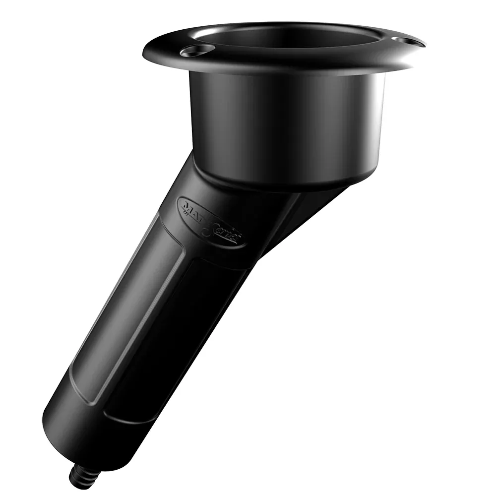 Mate Series Plastic 30 Rod Cup Holder - Drain - Round Top - Black [P10