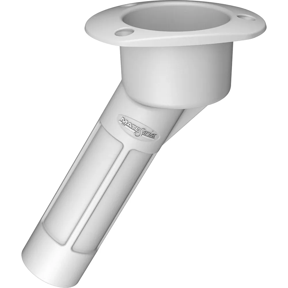 Mate Series Plastic 30 Rod Cup Holder - Open - Oval Top - White [P2030