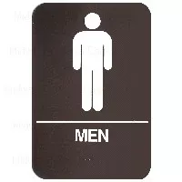 Men Brown Ada Compliant Sign - Durable Indoor/outdoor Use