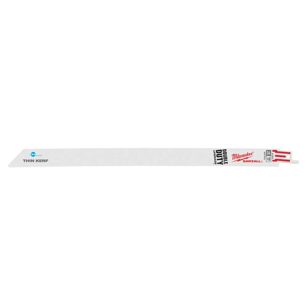 Milwaukee 48-00-4189 12" 18 TPI Thin Kerf Ice Hardened™ SAWZALL Blades (5 Pk)