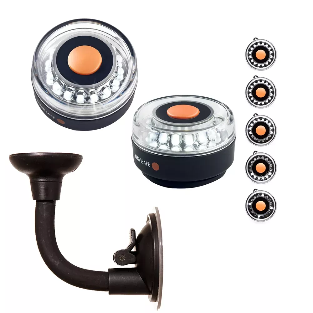 Navisafe Portable Navilight 360 2NM - White w/Bendable Suction Cup Mou