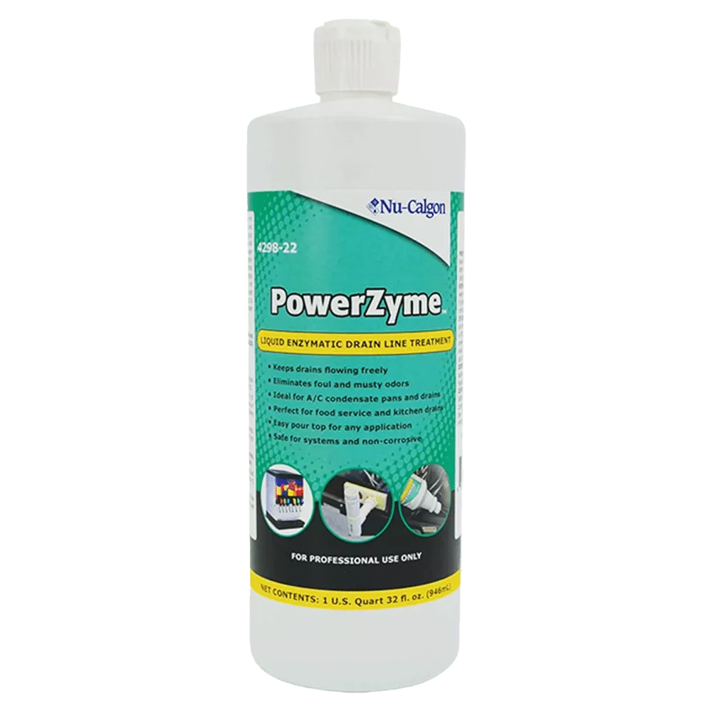 Nu-Calgon 4298-22 PowerZyme Drain Line Treatment Quart Bottle