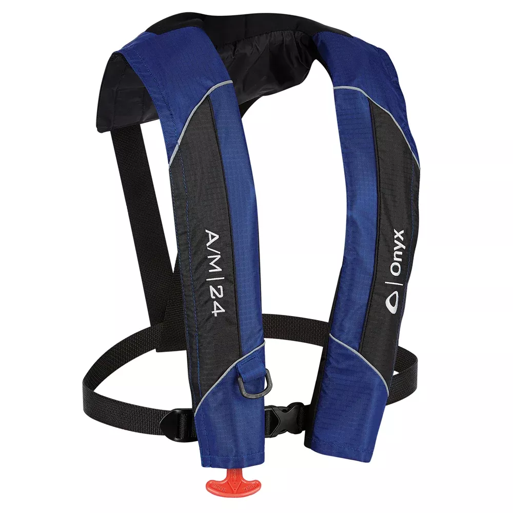 Onyx A/M-24 Automatic/Manual Inflatable PFD Life Jacket - Blue [132000