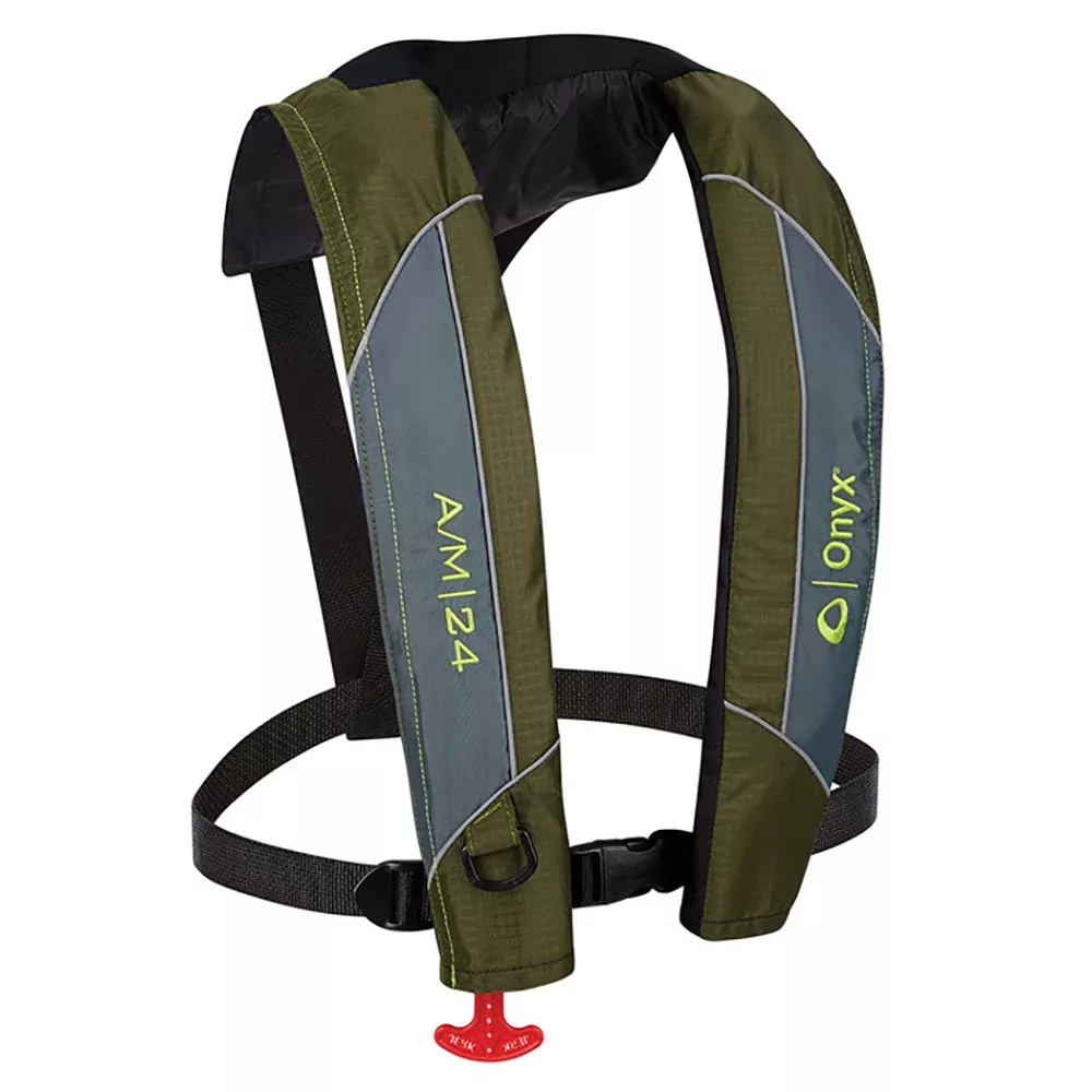 Onyx A/M-24 Automatic/Manual Inflatable PFD Life Jacket - Green [13200