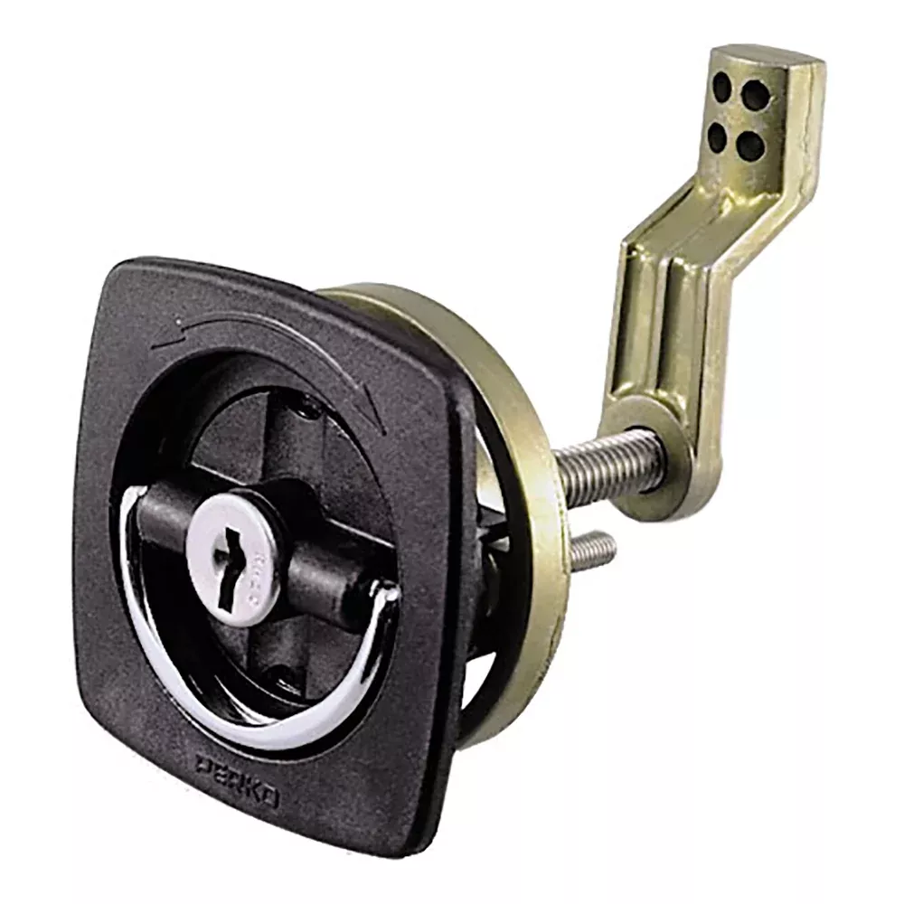 Perko Black Flush Lock - 2.5" x 2.5" w/Offset Cam Bar Flexible Polymer