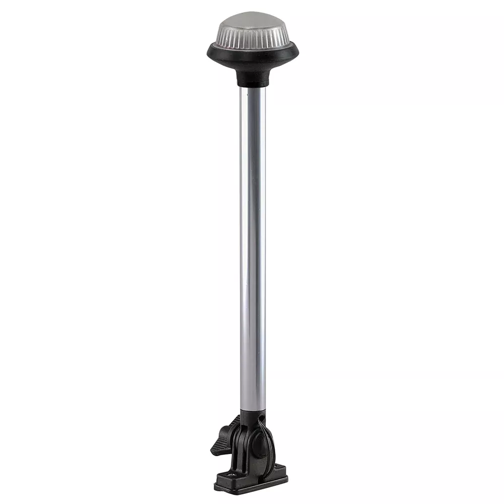 Perko Fold Down All-Round Frosted Globe Pole Light - Vertical Mount -