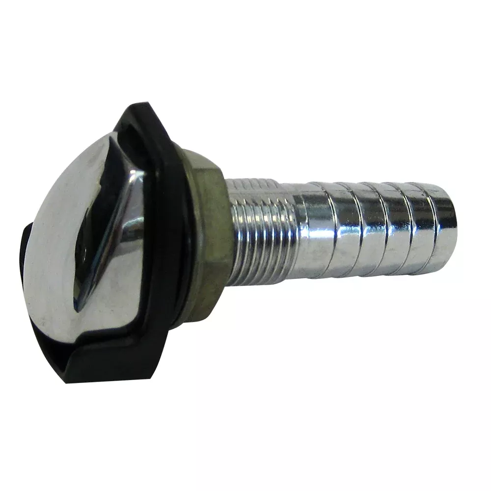 Perko Gas Tank Vent w/Splash Guard - Chrome Plated Zinc - " Hose [0506