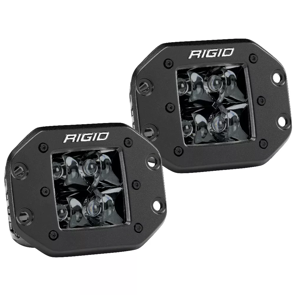 RIGID Industries D-Series PRO Flush Mount - Spot LED - Midnight Editio