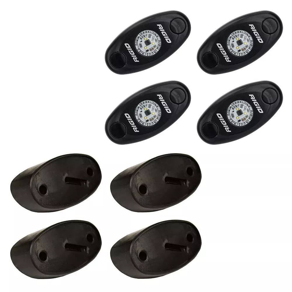 RIGID Industries A-Series Rock Light Kit - 4 Amber Lights - Black [400