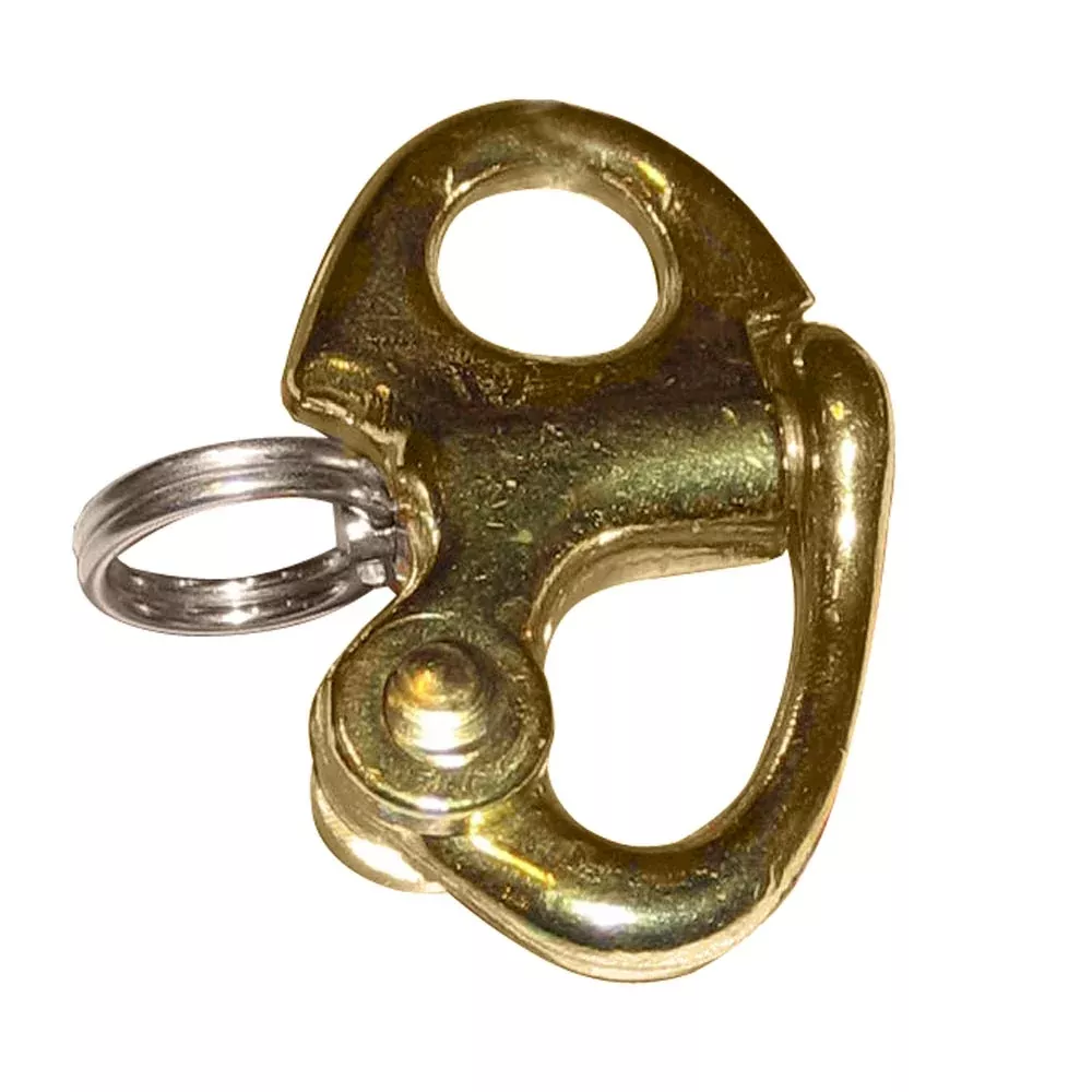 Ronstan Brass Snap Shackle - Fixed Bail - 41.5mm (1-5/8") Length [RF60