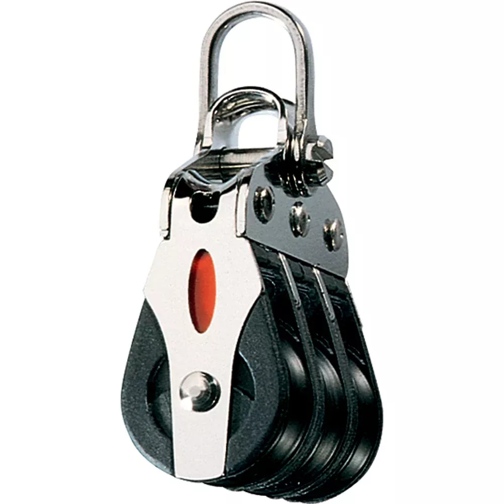 Ronstan Series 20 ball Bearing Block - Triple - 2-Axis Shackle head [R