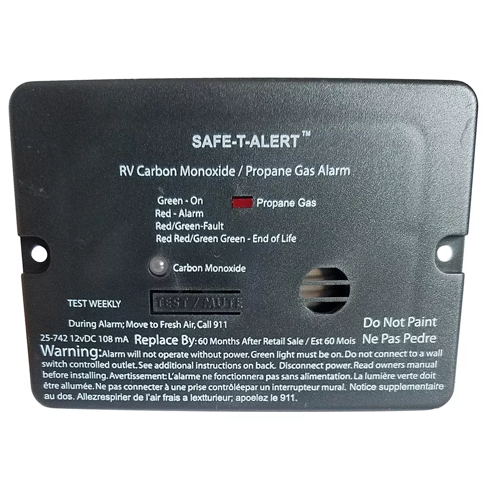 Safe-T-Alert Combo Carbon Monoxide Propane Alarm - Flush Mount - Mini
