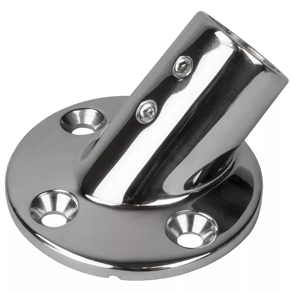 SeaDog Rail Base Fitting 234 Round Base 45 316 Stainless Steel 1 OD 2804511