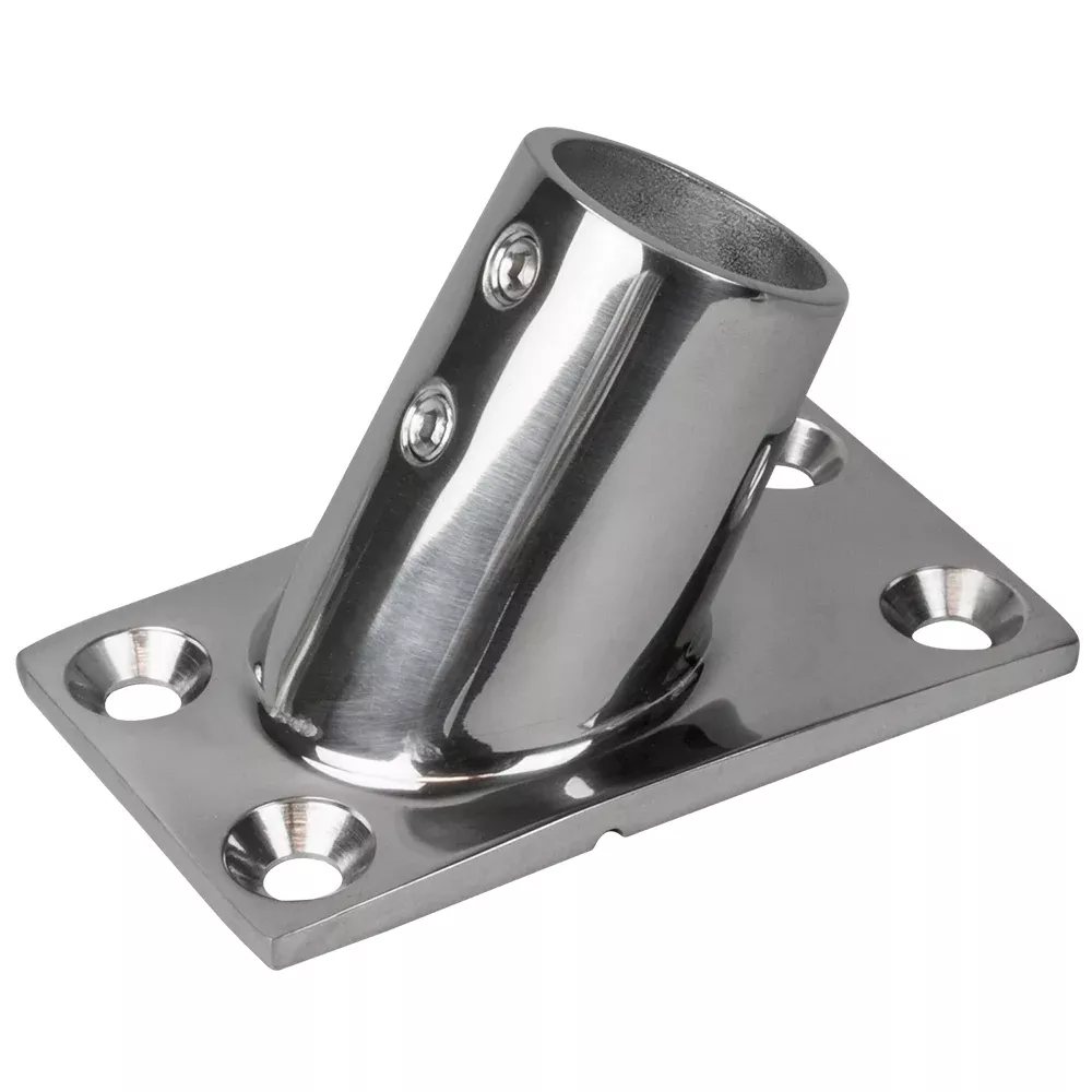 SeaDog Rail Base Fitting Rectangular Base 60 316 Stainless Steel 178 x 314 1 OD 2816011