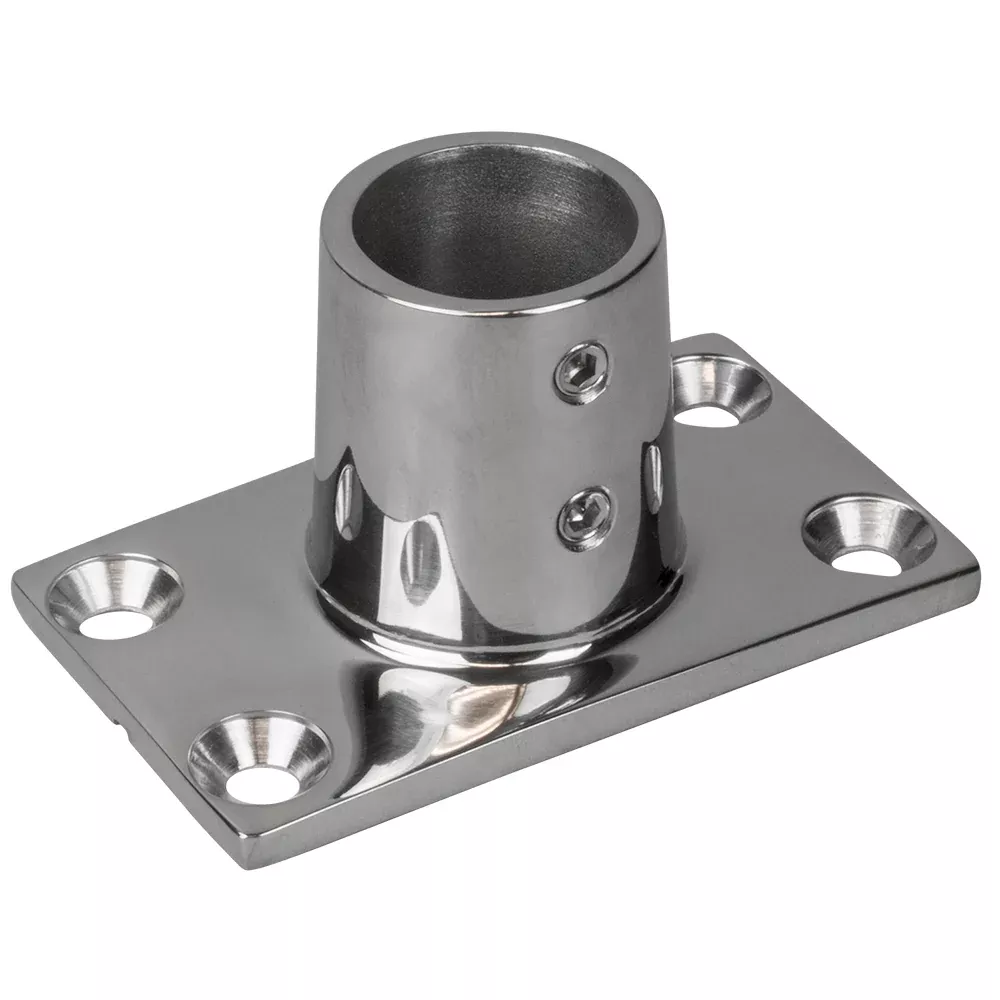 SeaDog Rail Base Fitting Rectangular Base 90 316 Stainless Steel 178 x 3316 1 OD 2819011