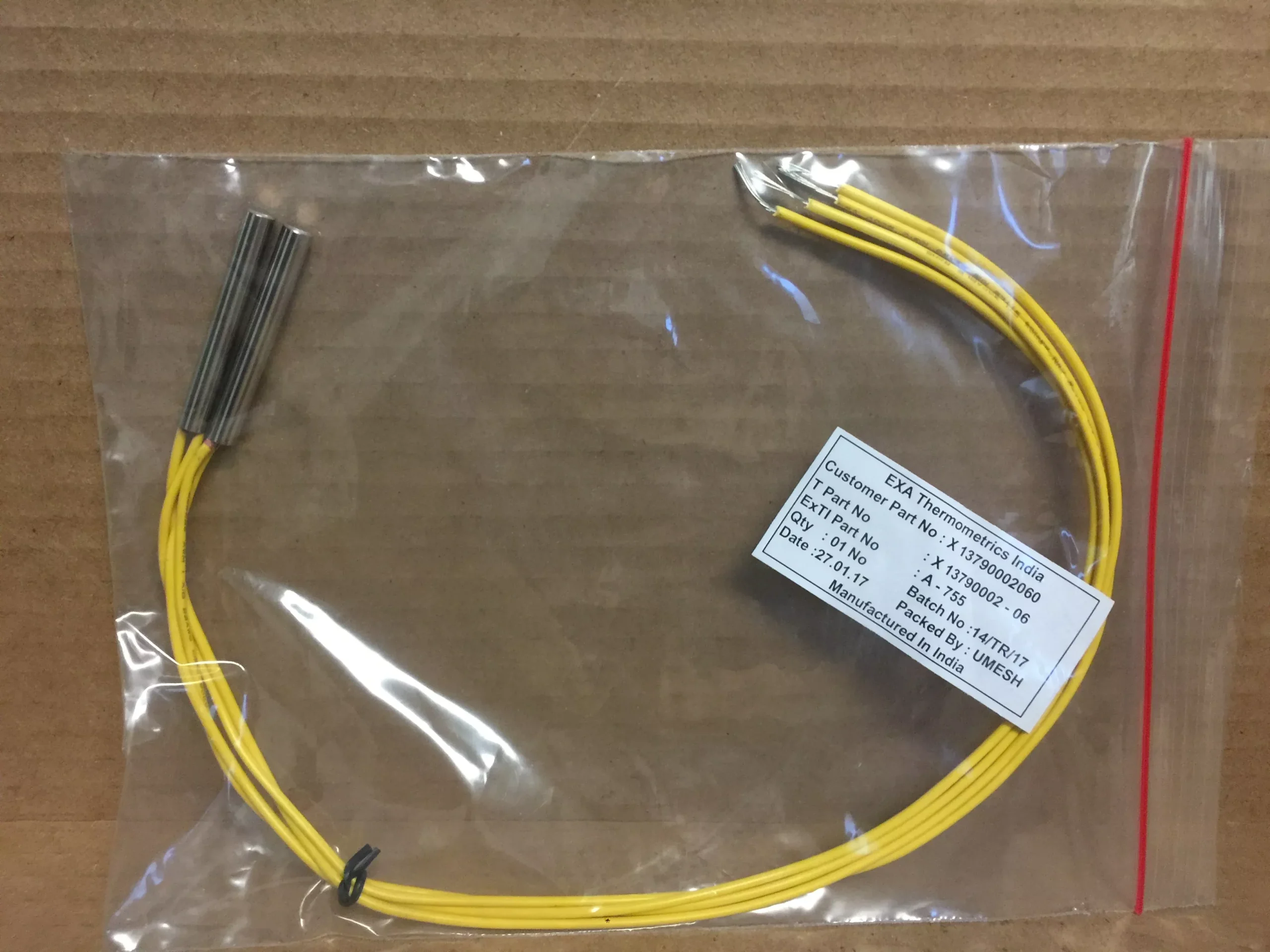 SENSOR; THERMISTOR PRB. ST-STEEL 10 KOHM +- .3 C MATCH PAIR 18'' LEADS