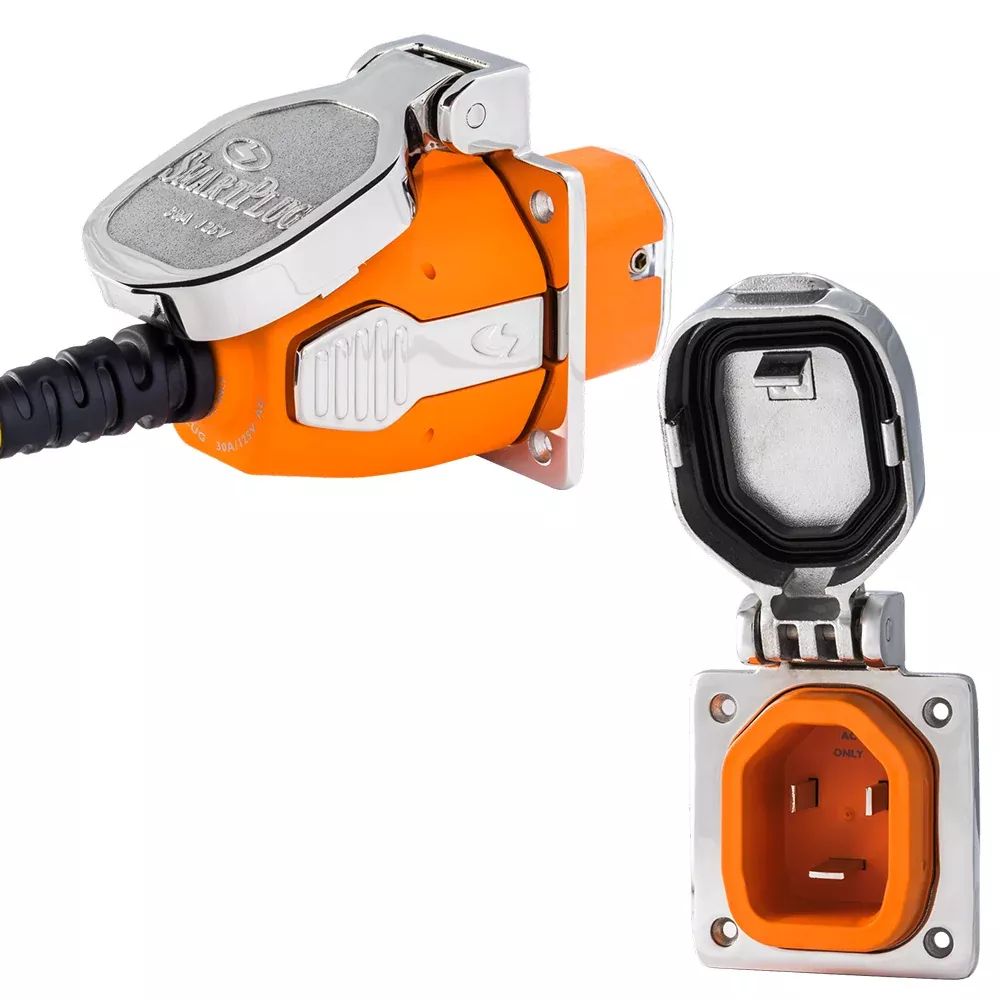 SmartPlug 30 AMP Inlet Female Cord Connector Combo - Stainless Steel [