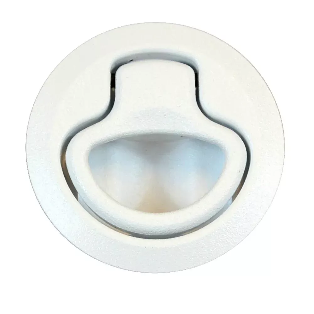 Southco Flush Pull Latch - Pull To Open - Non-Locking White Plastic [M