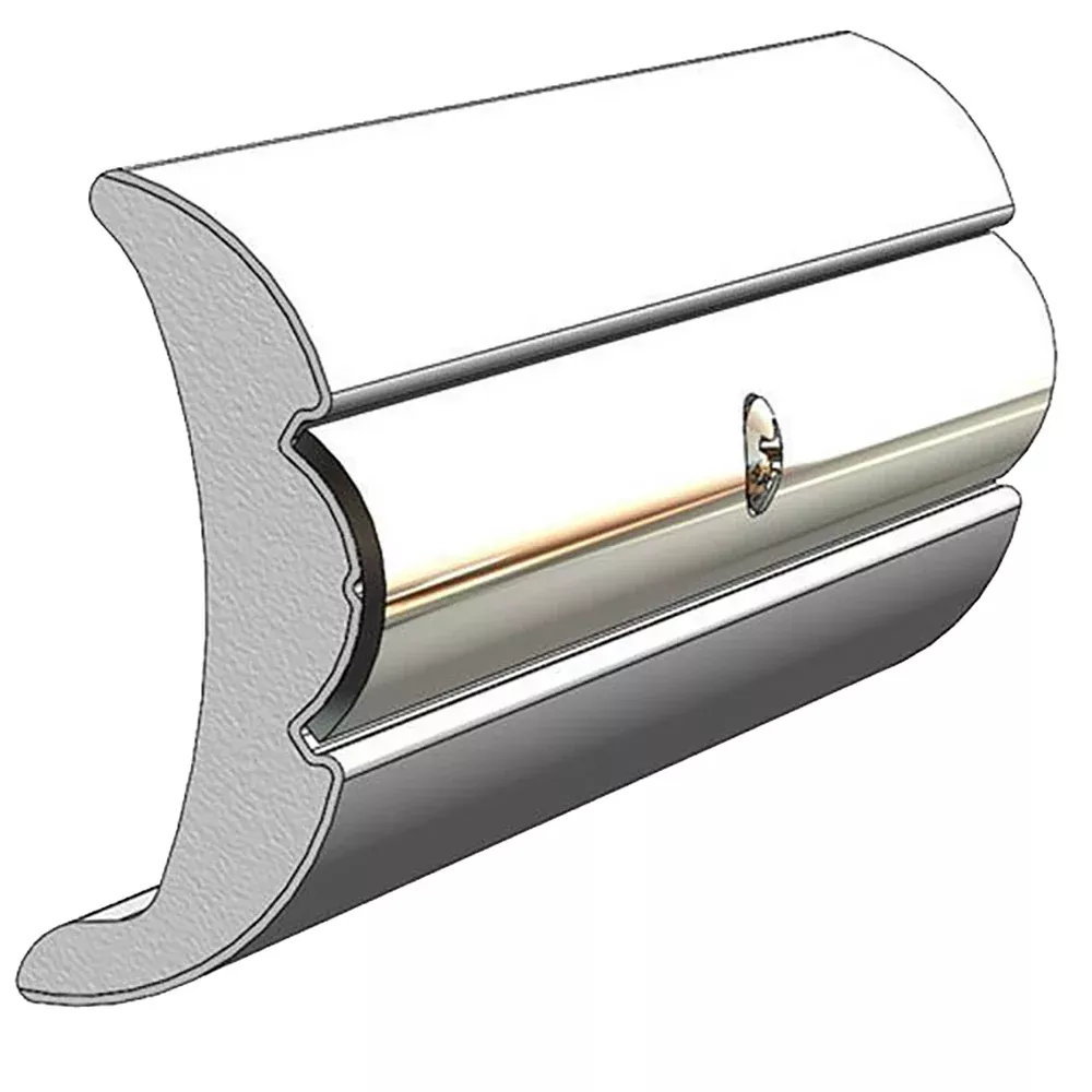 TACO Rigid Vinyl FlexCore Rub Rail 2 x 78 Frosty White 60 V219906WHC60D1