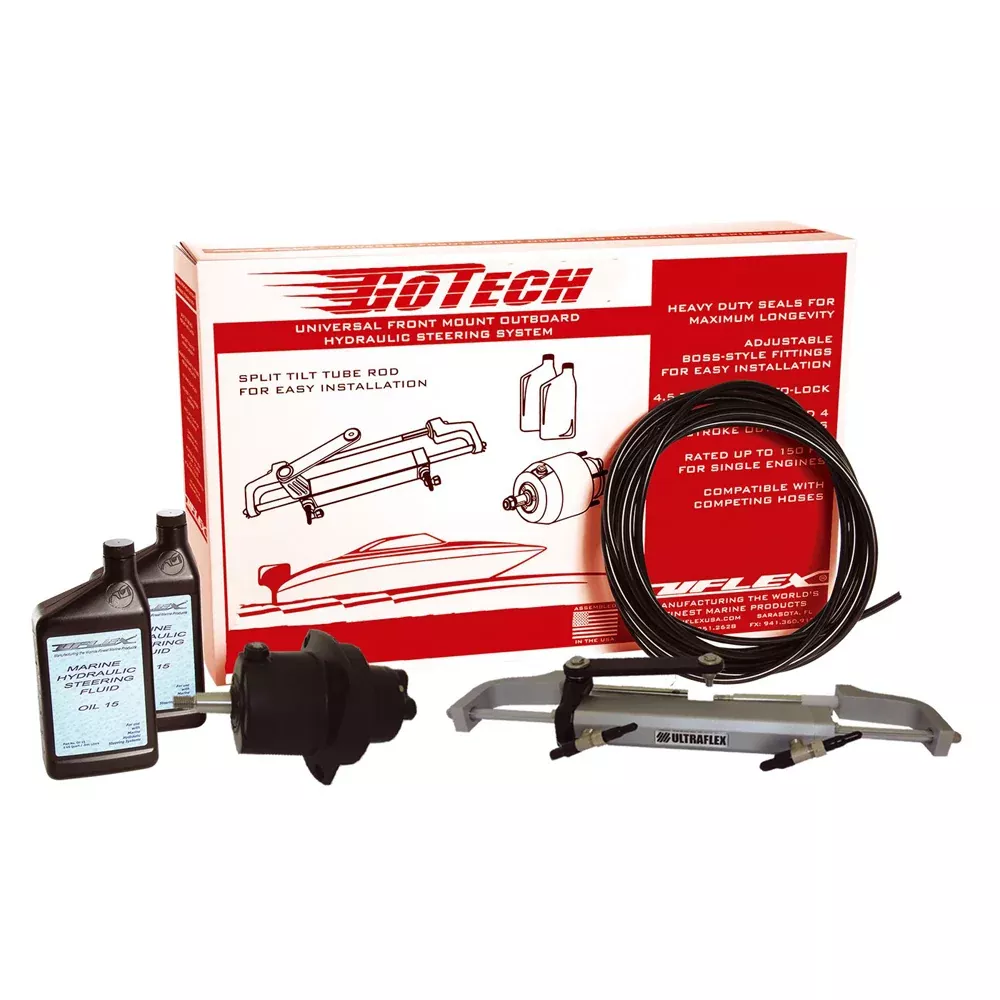 UFlex GoTech 1.0 Universal Front Mount Outboard Hydraulic Steering Sys