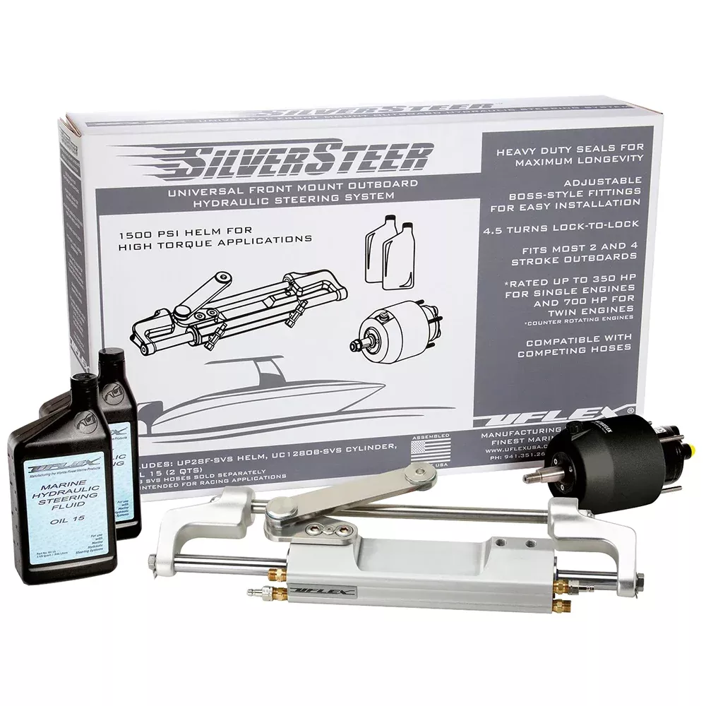 Uflex SilverSteer Front Mount Outboard Hydraulic Steering System w/ UC