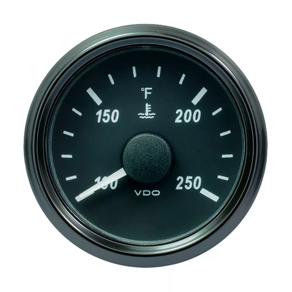 VDO SingleViu 52mm 2116 Water Temperature Gauge 250F 45030 Ohm A2C3833340030