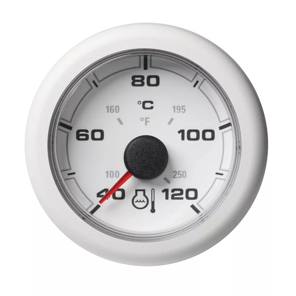 Veratron 52MM 2116 OceanLink Coolant Temperature Gauge 120C250F White Dial Bezel A2C1065970001