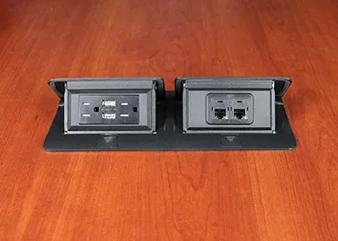WALK DQFP15UBK-2A DUAL BLACK, 15A TR DUPLEX W/USB