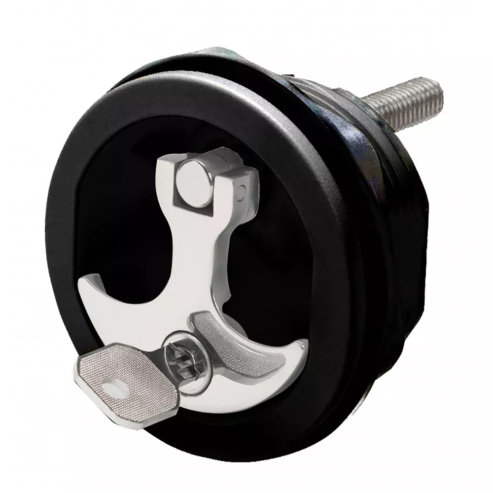Whitecap Compression Handle CP Zamac/Black Nylon Locking Fresh Water U
