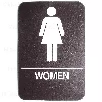 Women Brown Ada Compliant Signs For Accessibility - Durable And Stylish