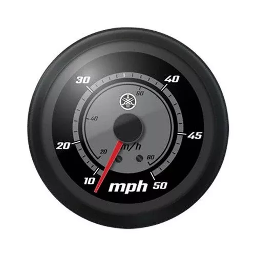 Yamaha Speedometer 0-50mph Black Bezel Classic Black Face