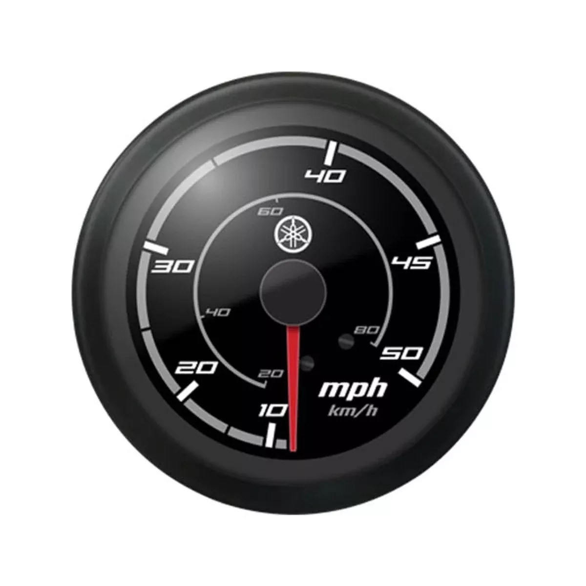 Yamaha Speedometer 0-50mph Black Bezel Sport Black Face