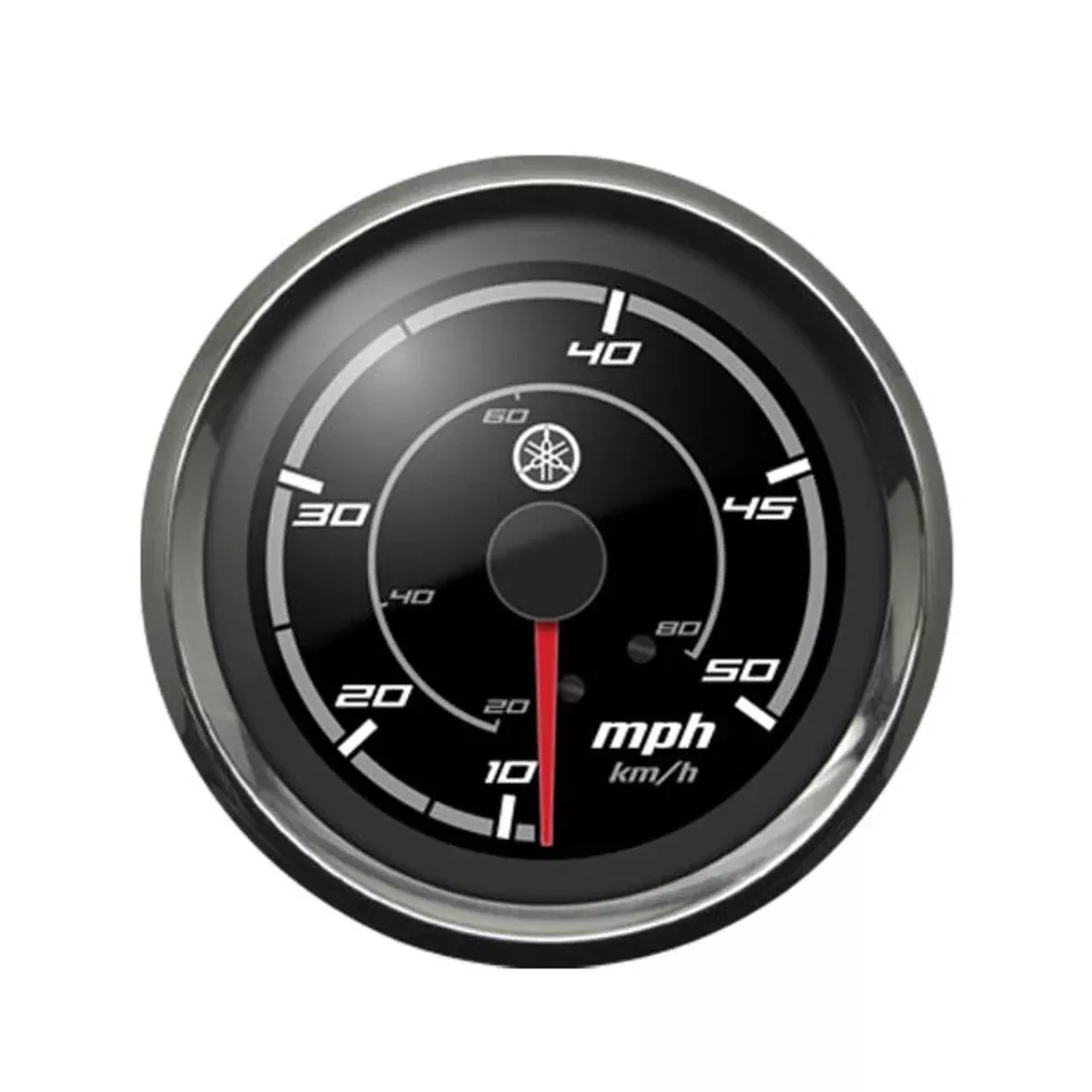 Yamaha Speedometer 0-50mph Chrome Bezel Sport Black Face