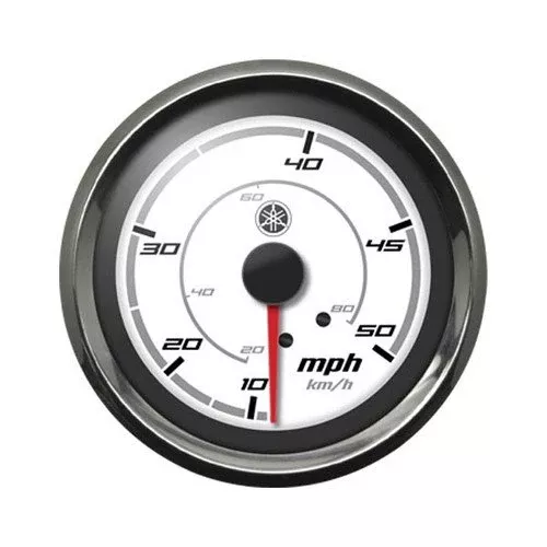 Yamaha Speedometer 0-50mph Chrome Bezel Sport White Face