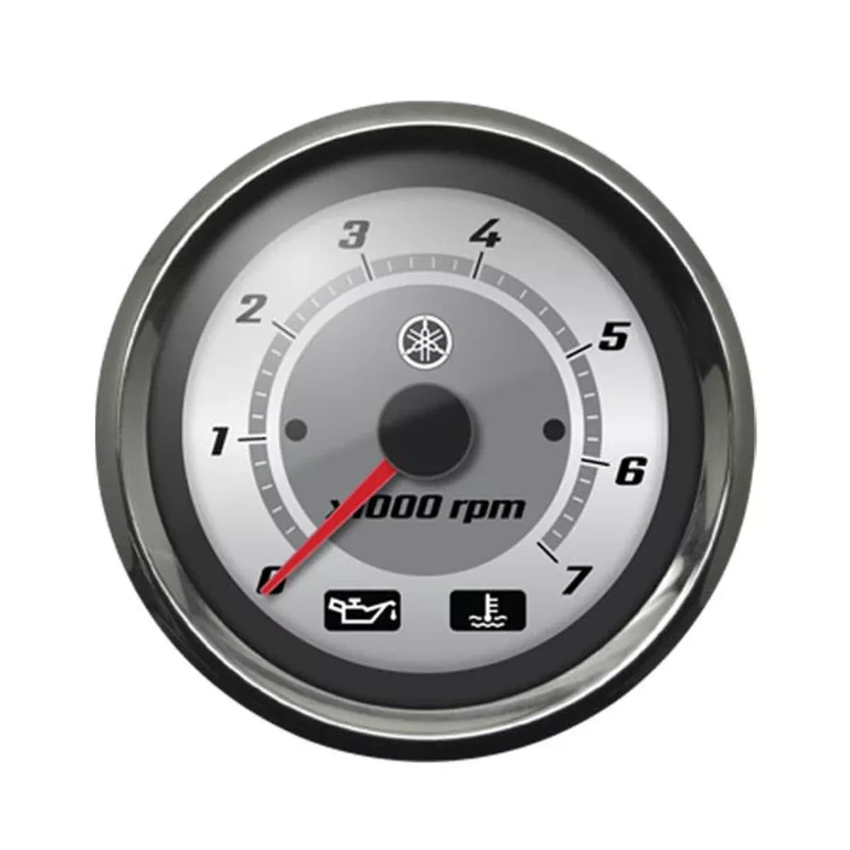 Yamaha Tachometer Chrome Bezel Classic Silver Face N80-83540-50-00