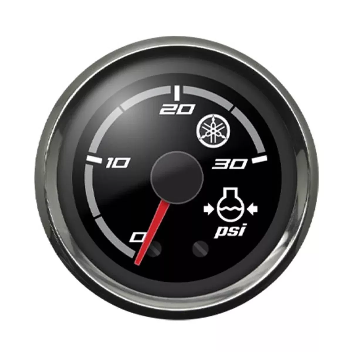 Yamaha Water Pressure Gauge Chrome Bezel Classic Black Face