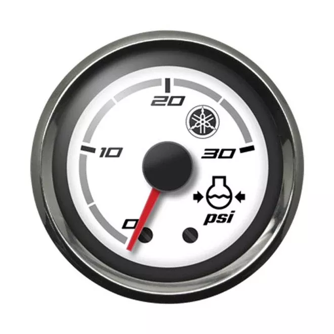 Yamaha Water Pressure Gauge Chrome Bezel Classic White Face